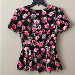 H&M Floral Peplum Top